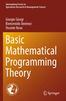 Paperback Basic Mathematical Programming Theory Book