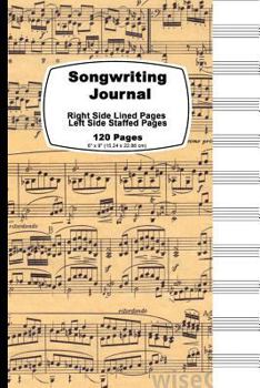 Paperback Songwriting Journal: Vintage Cover Book