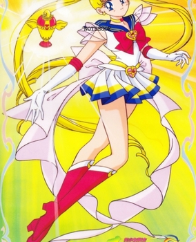Notebook: Sailor Moon Anime Soft Glossy Cover College Ruled Pages Book 7.5 x 9.25 Inches 110 Pages