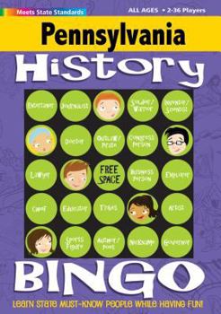 Hardcover Pennsylvania History Bingo Game! Book
