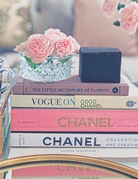Paperback Chanel, Vogue, and the Little Dictionary of Fashion in Plush Water Color: BLANK composition notebook 8.5 x 11, 118 DOT GRID PAGES Book