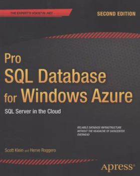 Paperback Pro SQL Database for Windows Azure: SQL Server in the Cloud Book