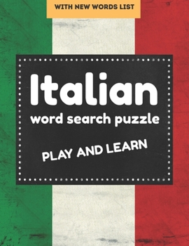 Paperback Italian word search puzzle: italian word search books for Adults and Beginners, perfect gift for Language Learners Book