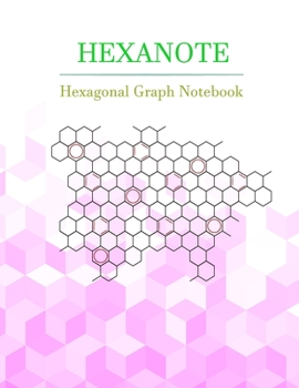 Paperback HEXANOTE - Hexagonal Graph Notebook: Organic BioChemistry: 150 pages hexagonal graph paper notebook for drawing organic chemistry structures with Pink Book