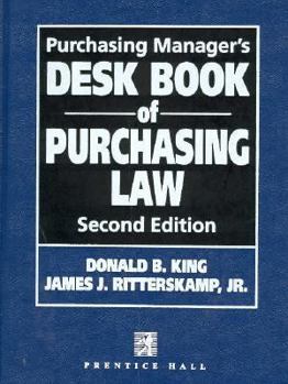 Hardcover Purchasing Manager's Desk Book of Purchasing Law Book