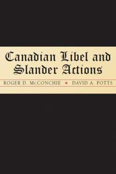 Paperback Canadian Libel and Slander Actions Book