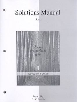 Paperback Corporate Finance: Solutions Manual Book