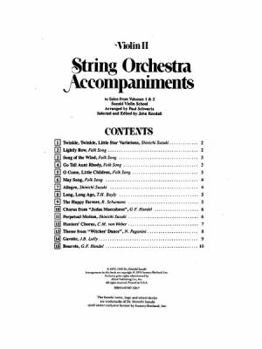 Paperback Violin II String Orchestra Accompaniments to Solos from Volumes 1 & 2 Book