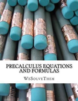 Paperback PreCalculus Equations and Formulas: Edition 1 Book