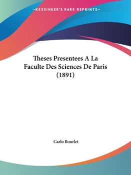 Paperback Theses Presentees A La Faculte Des Sciences De Paris (1891) [French] Book