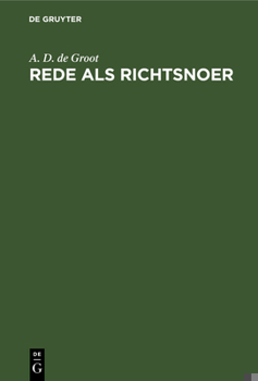 Hardcover Rede als richtsnoer [Dutch] Book