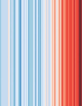 Paperback Global Warming Stripes Notebook: Climate Change Climate Strike Notepad Journal. 8.5 x 11 Inch Lined College Ruled Note Book With Soft Matte Cover For Book