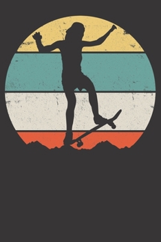 Paperback Notebook: Skateboarder Dot Grid 6x9 120 Pages Book