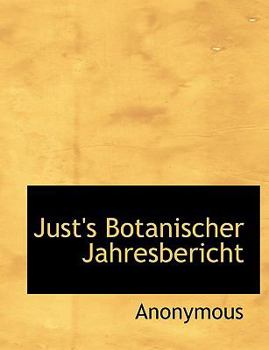 Hardcover Just's Botanischer Jahresbericht [German] Book