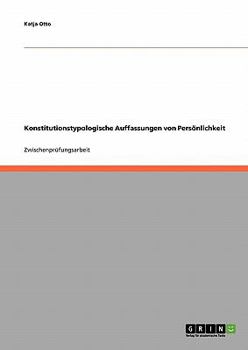 Paperback Konstitutionstypologische Auffassungen von Persönlichkeit [German] Book