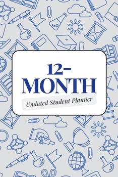 Paperback 12-Month Undated Student Planner Book