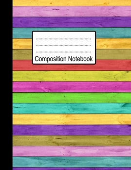 Paperback Composition Notebook: colored composition notebook, Wide Ruled Journal, (7.44x9.69", 110 pages). Blank Lined workbook for college home work Book