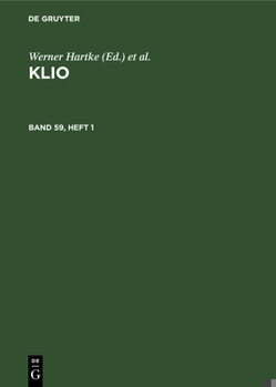 Hardcover Klio. Band 59, Heft 1 [German] Book