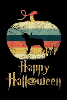 Happy Hallween: ROTTWEILER In Pumpkin Vintage Retro Happy Halloween Journal/Notebook Blank Lined Ruled 6x9 100 Pages