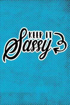 Keep It Sassy: Blue Punk Print Sassy Mom Journal / Snarky Notebook