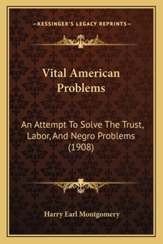 Paperback Vital American Problems: An Attempt To Solve The Trust, Labor, And Negro Problems (1908) Book