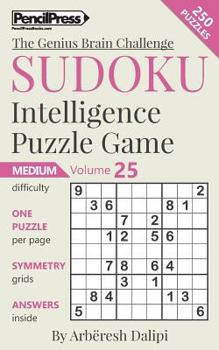 Paperback Sudoku Puzzle Books Volume 25. Medium. Sudoku Intelligence Puzzle Game Book