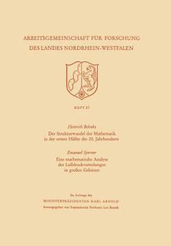 Paperback Der Strukturwandel Der Mathematik in Der Ersten Hälfte Des 20. Jahrhunderts. Eine Mathematische Analyse Der Luftdruckverteilungen in Großen Gebieten [German] Book