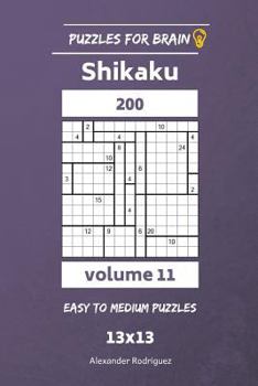 Paperback Puzzles for Brain - Shikaku 200 Easy to Medium 13x13 vol. 11 Book