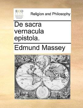 Paperback de Sacra Vernacula Epistola. [Latin] Book