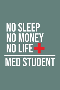 Paperback No Sleep No Money No Life Med Student: Doctor And Patient Planner Notebook Or Journal Gifts Book