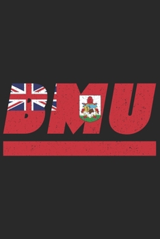 Paperback Bmu: Bermuda notebook with lined 120 pages in white. College ruled memo book with the bermudan flag Book