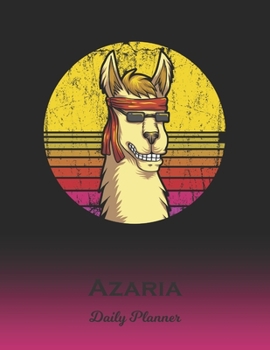 Azaria: Llama Daily Planner | Custom Letter A First Name Personal 1 Year (2020 - 2021) Planning Agenda | January 20 - December 20 | Writing Notebook | ... | Plan Days, Set Goals & Get Stuff Done