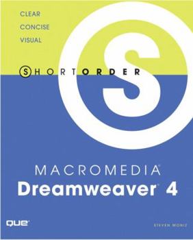 Paperback Short Order Macromedia Dreamweaver 4 Book