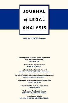 Paperback Journal of Legal Analysis, Volume 1: Number 2 (2009): Summer Book