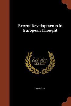 Paperback Recent Developments in European Thought Book