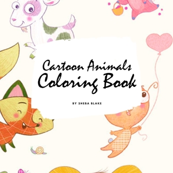 Paperback Cartoon Animals Coloring Book for Children (8.5x8.5 Coloring Book / Activity Book) Book