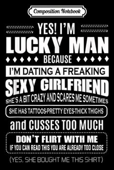 Composition Notebook: Funny Man Gif Yes! I'm A Lucky Man  Journal/Notebook Blank Lined Ruled 6x9 100 Pages