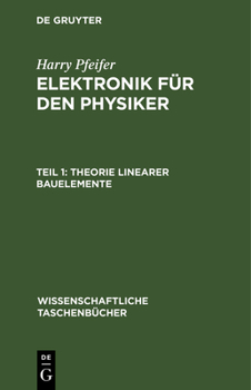 Hardcover Theorie Linearer Bauelemente [German] Book