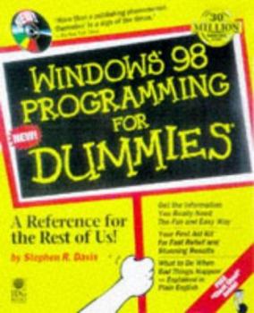Paperback Windows 98 Programming for Dummies [With Contains Shareware Versions of Cute FTP, Hot Dog..] Book