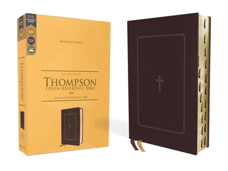 Imitation Leather Kjv, Thompson Chain-Reference Bible, Leathersoft, Burgundy, Red Letter, Thumb Indexed, Comfort Print Book