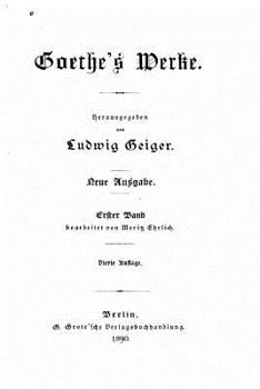 Paperback Goethe's Werke - Erster Band [German] Book