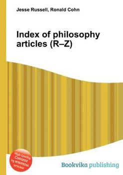 Paperback Index of Philosophy Articles (R-Z) Book