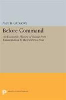 Paperback Before Command: An Economic History of Russia from Emancipation to the First Five-Year Book