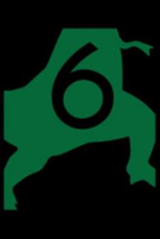 6: Kids Dinosaur 6Th Birthday Boy Six A Saurus  Journal/Notebook Blank Lined Ruled 6X9 100 Pages