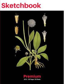 SketchBook: Vintage Nature Art Print (6), 8"x10" Sketch Pad, Sketching and Drawing Paper, Note Pad -[Premium Sketch Books]