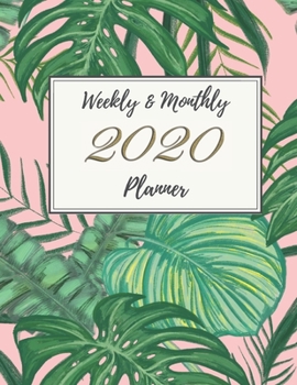 Paperback 2020 Weekly & Monthly Planner: Simple and Minimalistic Floral Nature Art Calendar with Inspirational and Motivational Quotes for Women Book