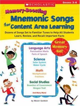 Paperback Memory-Boosting Mnemonic Songs for Content Area Learning, Grades 3-6 Book