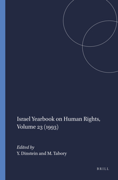 Hardcover Israel Yearbook on Human Rights, Volume 23 (1993) Book