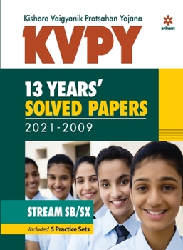 Paperback KVPY 13 Years Solved Papers 2021-2009 Stream SB/SX Book