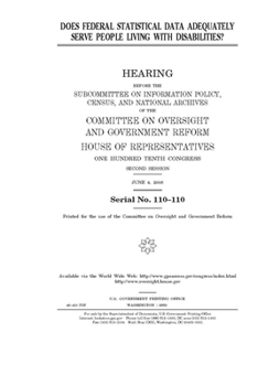 Paperback Does federal statistical data adequately serve people living with disabilities? Book